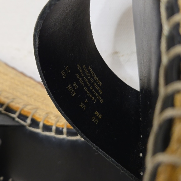 EUC, FRANCO SARTO Black Leather Platform Marona Sandals, Size 6 - Picture 8 of 8